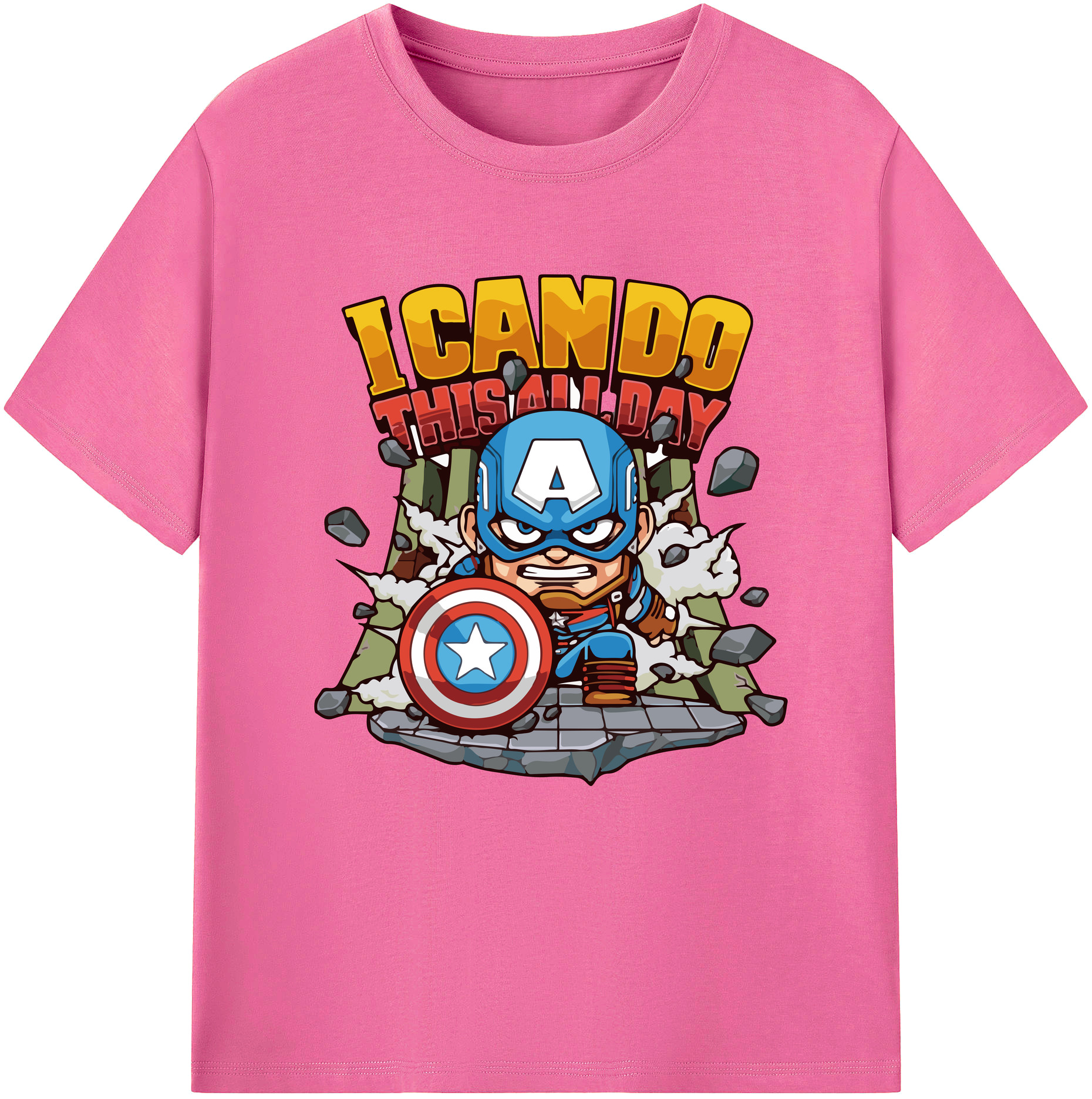 （画像用） アベンジャーズ The Avengers レディースカジュアルプリントTシャツ（綿100％）
